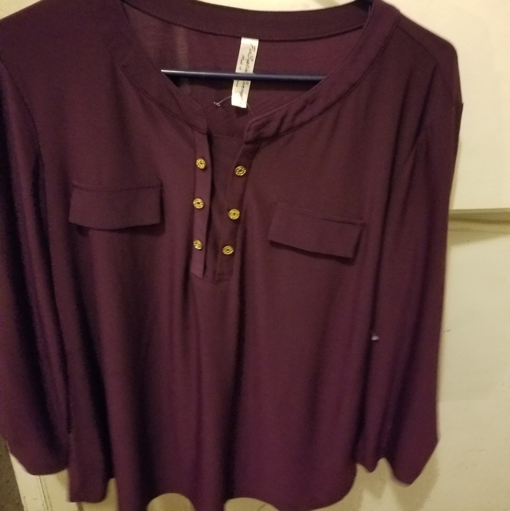 Burgundy blouse